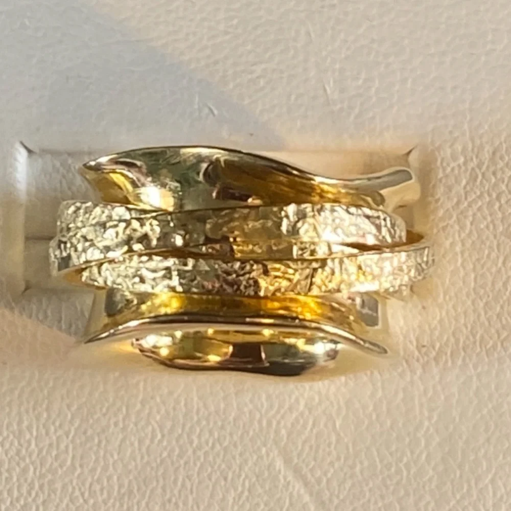 NWOT ITALY MADE 4 BAND SPINNER RING - Picture 13 of 16